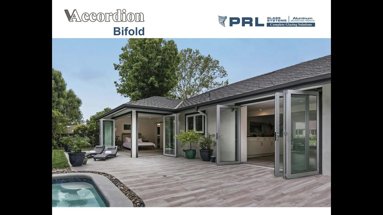 PRL’s Accordion Bifold Door System is a premium quality aluminum system.
