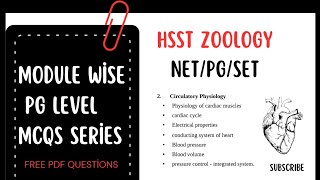 Cardiovascular Physiology Mcq Mock Test Pg-Level Zoology Practice Hsst, Csir Net, Set, Neet Pg