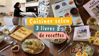 Cuisiner 🥘 selon 3 livres de recettes 📚 🍫