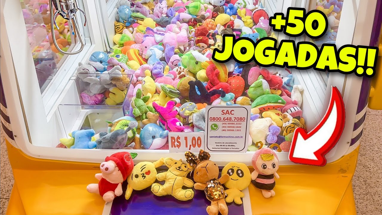 +50 JOGADAS NA MÁQUINA DE PEGAR URSINHOS !!