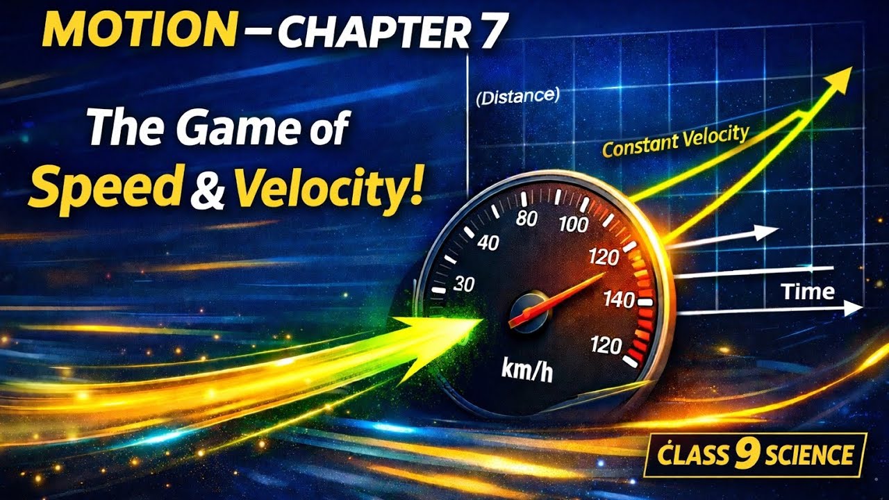 Motion – Chapter 7 | Speed & Velocity Explained | Class 9 Science | Bilingual 