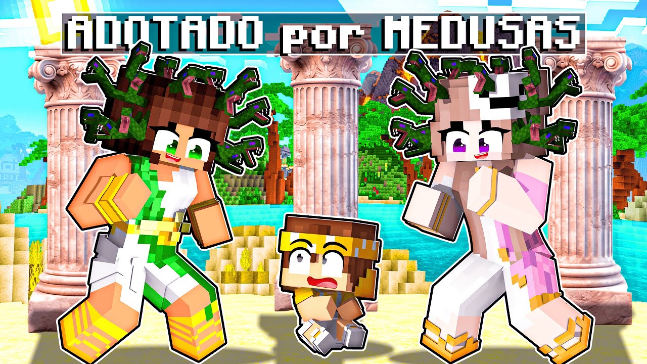 FUI ADOTADO por MEDUSAS no Minecraft!
