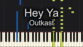 Video thumbnail of "Hey Ya Outkast Piano Tutorial Synthesia"