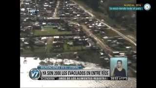 Visión 7 - Ya son 2000 los evacuados en Entre Ríos