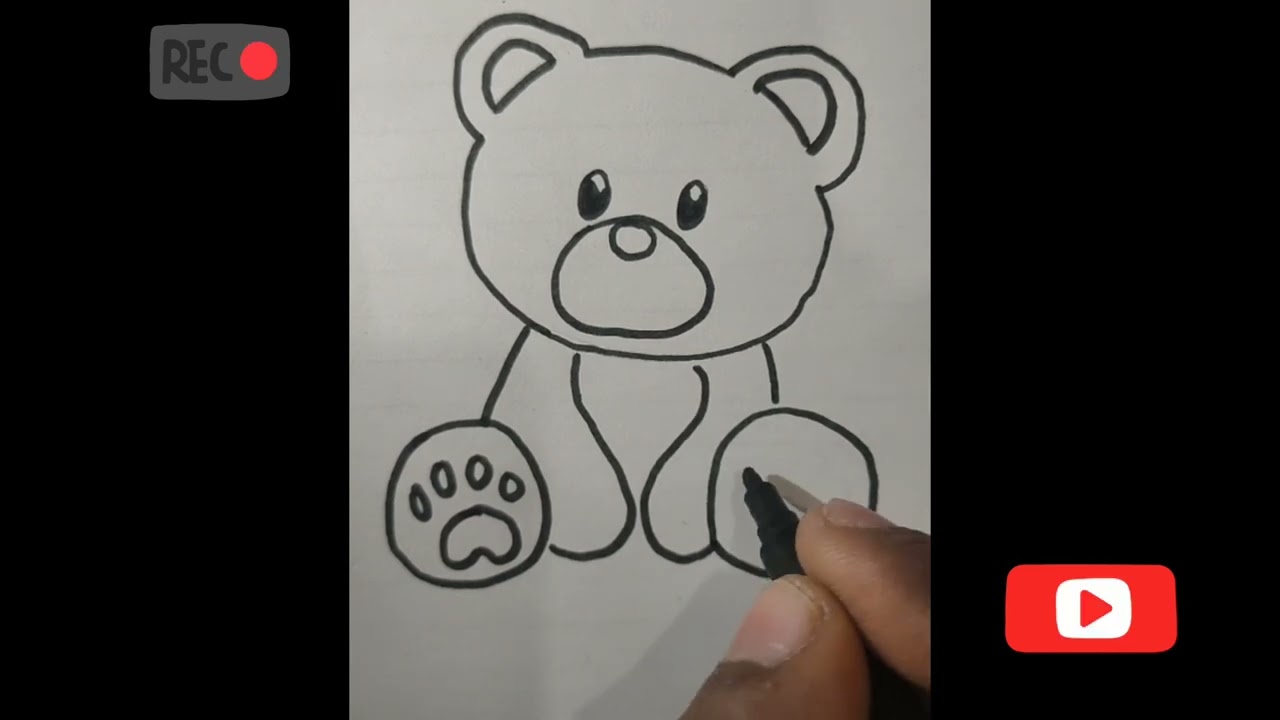 cute teddy bear easy drawing 