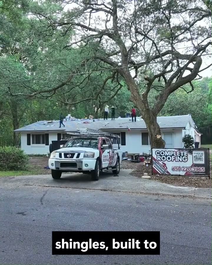 Recent roofing job: Pensacola — hurricane-strapped GAF HDZ install