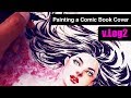 Painting a Comic Book Cover with Watercolors and Copics