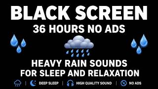 Heavy Rain and Thunder Sounds for sleeping (Black Screen) | My Thunderstorm Lifesaver - Fall Asleep