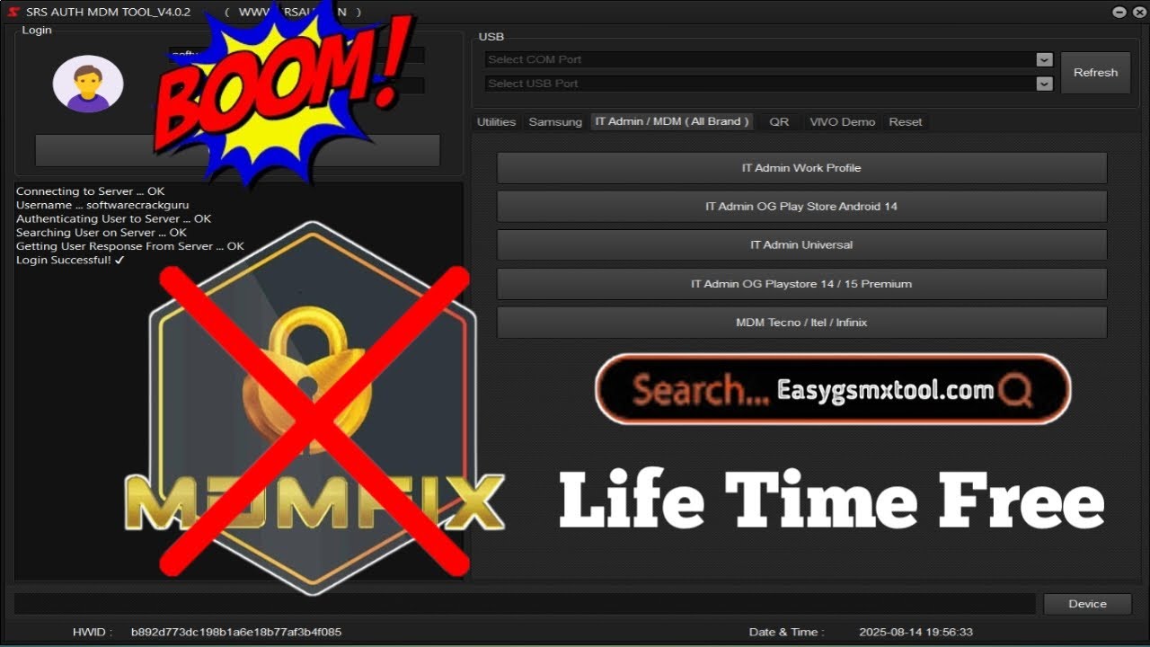 SRS AUTH MDM Tool V4.0.2 || No Login Needed | 2025 Free Download || MDM TOOL FREE
