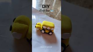 Cute  bus 🚌 making with super clay 🥰 satisfying clay art 🎨 easyclayart #shorts #viral
