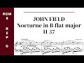 Field nocturne in b flat major h 37  audio and sheet music