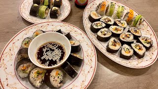 سوشي بمكونات بسيطه ومتوفره والطعم يجننننن  sushi