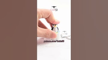 🐧 Cutie3D Penguin On Iceberg Keycap Clicker Keychain #shorts #3dprinting #clicker #keychain