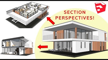 SketchUp Residential Section Perspectives and Plans - SketchUp Tutorial