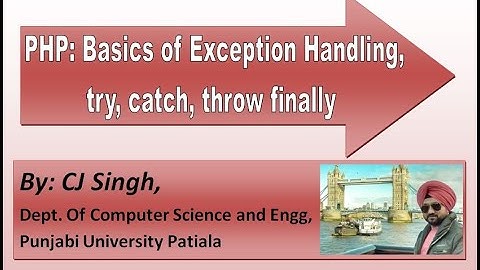 PHP: Basics of Exception Handling, try catch , throw, finally. Learn PHP in Punjabi Language