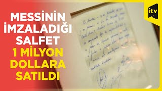 Messi Ilə “Barselona” Arasında Ilk Müqavilənin Imzalandığı Salfet Hərracda 1 Milyon Dollara Satılıb