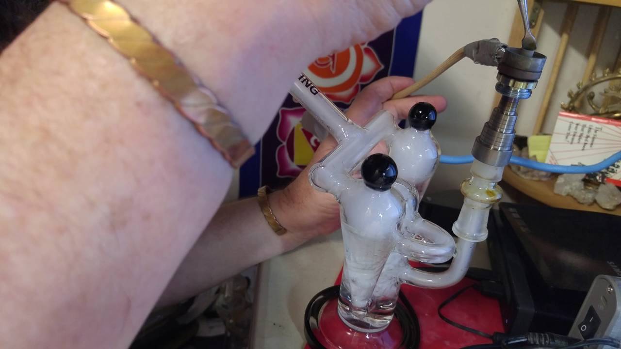 Smoke and Bubble Test HB King bong K58  5mm Thick Glass Bubbler 13inch Recycler