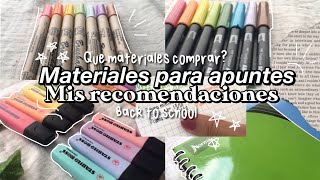 ✨MATERIALES para APUNTES BONITOS mis recomendaciones back to school  sof_art_notes