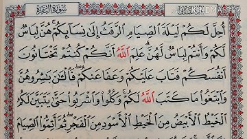 قراءة كل يوم صفحة من القرآن الكريم سورة البقرة صـ 29 QURAN KARIM SURAT ALBAKARA PAGE 29 الجزء الثاني