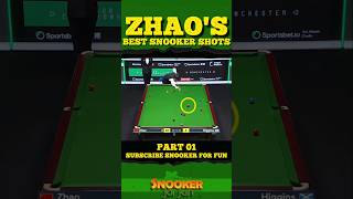 Zhao's best snooker shots| #shorts #youtubeshorts #trending #snooker #ding #juddtrump #ronnie