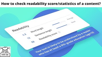 How to check readability score of a content?