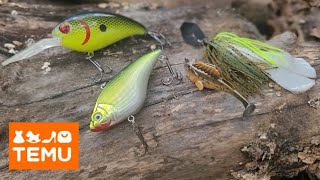 Temu Cheap Lure Fishing Challenge!! and Unboxing!! (Mississippi