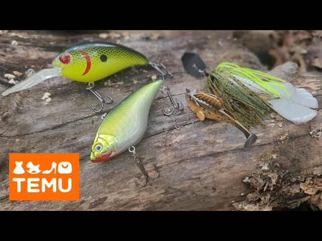 Temu Cheap Lure Fishing Challenge!! and Unboxing!! (Mississippi River) 