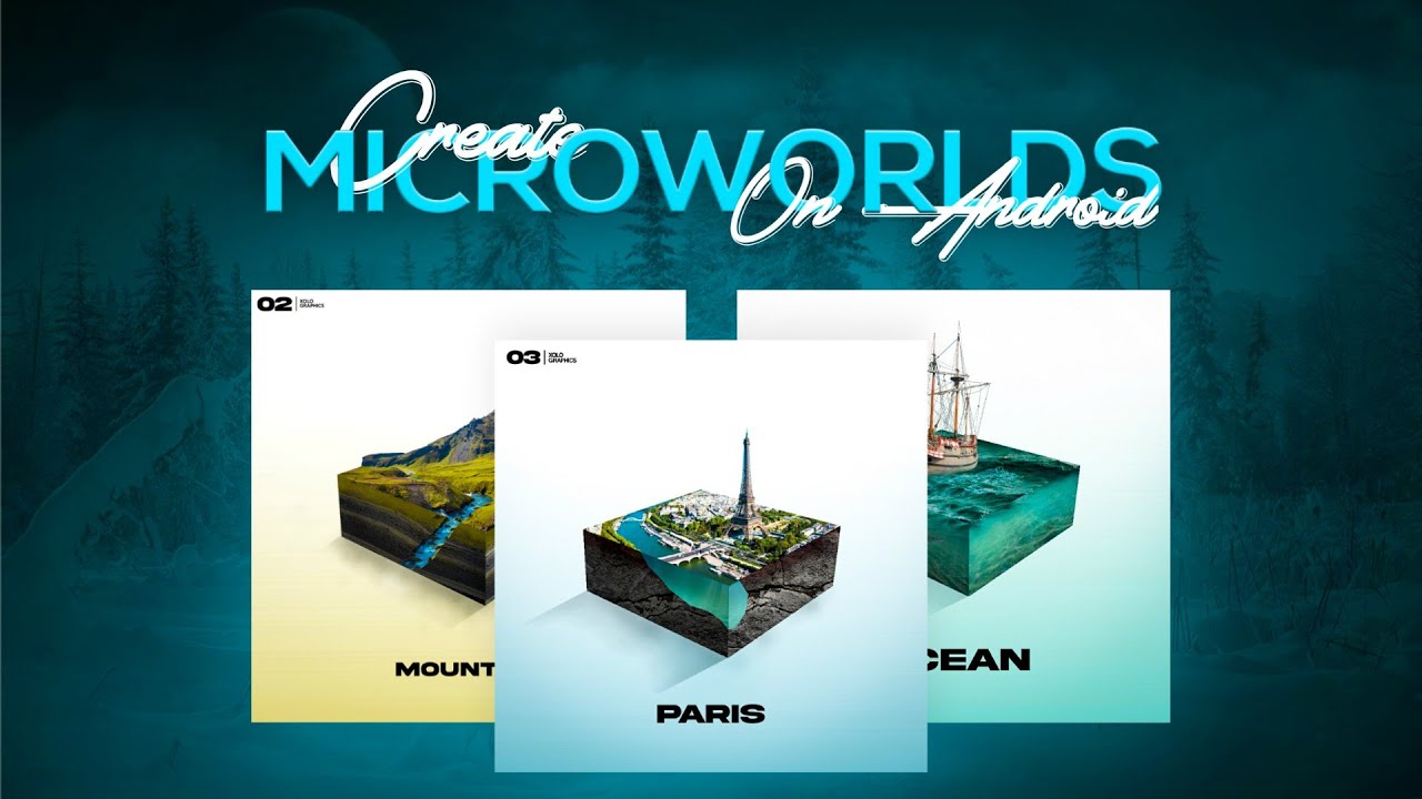 Create Microworlds Like @BennyProductions  on android | Pscc | Xolo Graphics