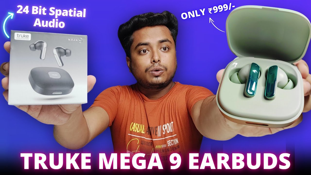 Truke Mega 9 Earbuds Review⚡24-bit Spatial Audio | 70 Hrs Playtime🔋AI ...