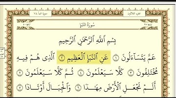 سورة النبأ من 1 الى 9 تكرار ماهر المعيقلي ثالث ابتدائي
