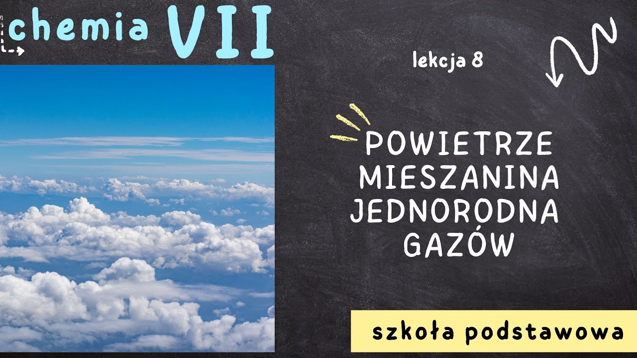 Sprawdzian Chemia Powietrze Klasa 7 Chemia klasa 7 [Lekcja 8 - Powietrze - mieszanina jednorodna gazów