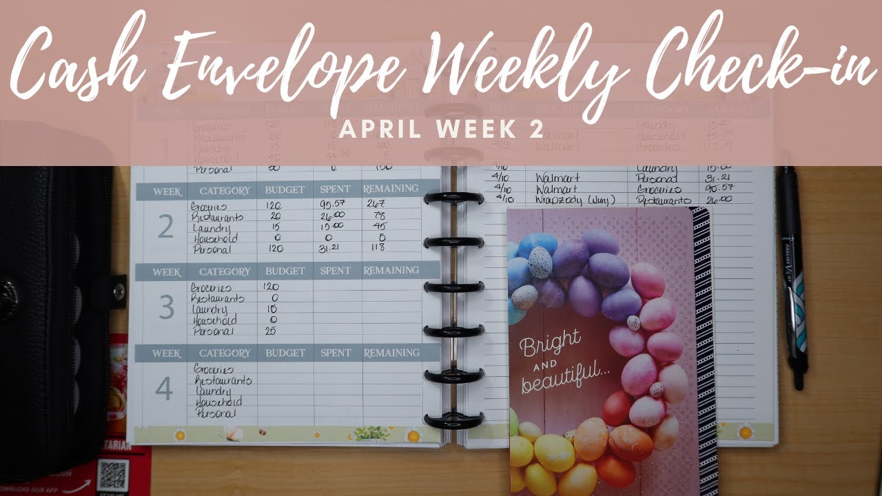 Week 2 Check-in| April 2022-Cash Envelope Weekly Check-in| Debt: $0 ...