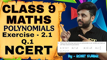 Which of the following expressions are polynomials in one variable and which are not? State reasons
