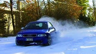 audi s4 biturbo quattro snow launch control drift donuts