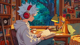 Rainy Night Reading ☕🌧️ | Cozy Anime Lofi for Focus, Study & Calm Evenings
