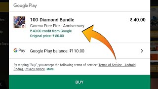 How To Redeem 40rs Google Play Credit To Buy Free Diamond In Free Fire