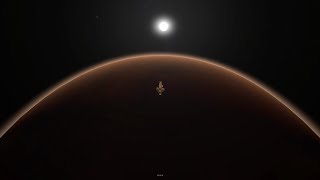 Going into orbit around mars in ellipse #spaceflightsimulator #mars