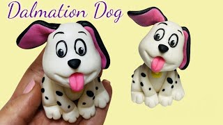 How to make a Cute Fondant Dog Cake Topper - Easy Dalmation Dog Cake Topper Tutorial