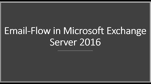 Email Flow in Exchange Server 2016