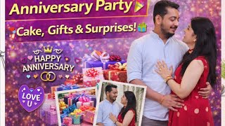 Anniversary surprise plan || anniversary gift ideas || #trending #minivlog #anniversary #party 