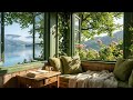 Peaceful Lakeside Cottage Ambience with Soft Piano Music and Cozy Morning Nature Views