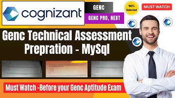 🔥Cognizant GenC Technical Assessment | SQL & Database Full Prepration | DDL, DML, Joins & Queries