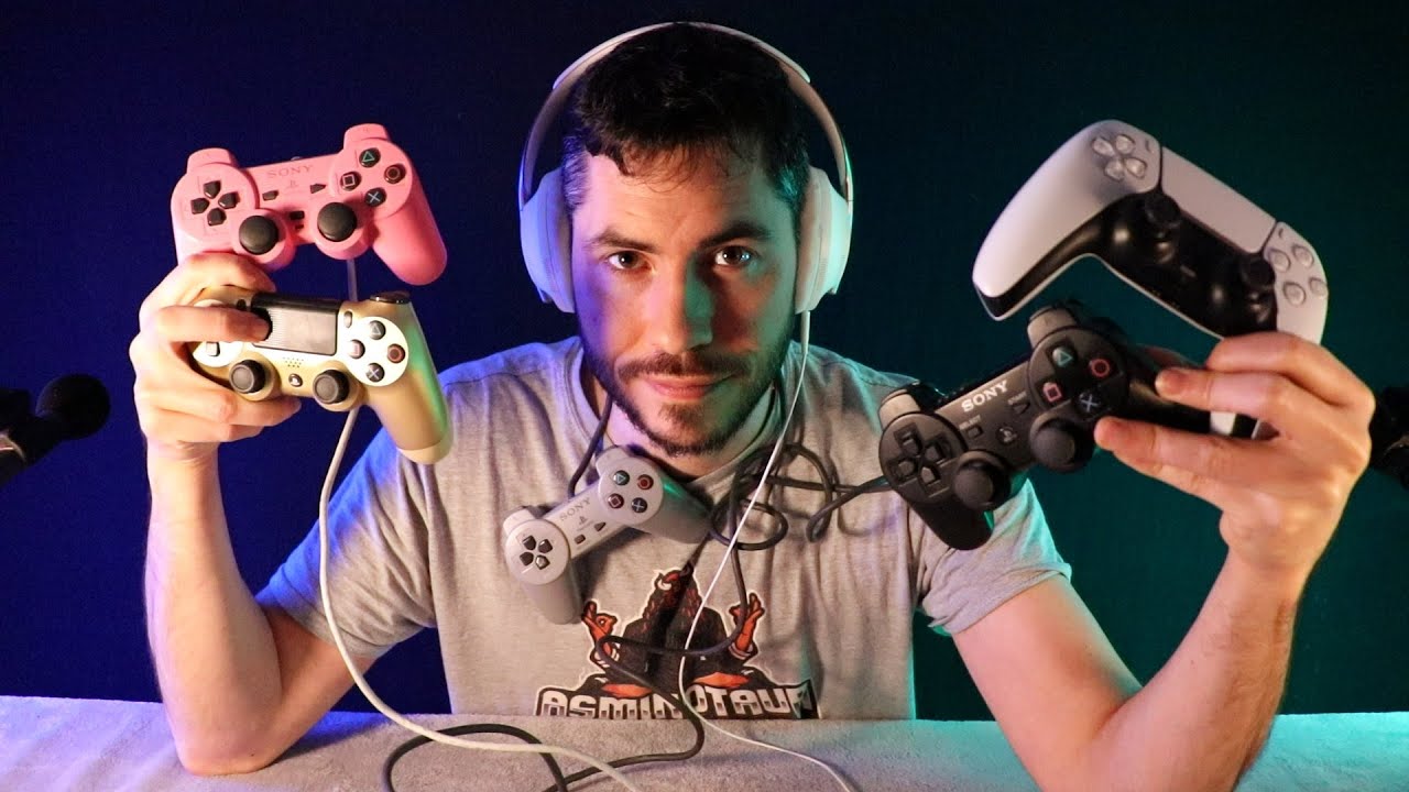 ASMR toutes les manettes Playstation - PS1 PS2 PS3 PS4 PS5