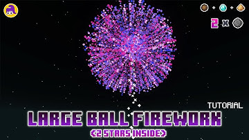 How to craft Large Ball Firework with 2 stars (core) inside - Minecraft mini tutorial
