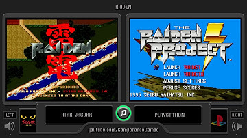 Raiden (Atari Jaguar vs Playstation) Side by Side Comparison
