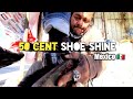 50 CENT SHOE SHINE & POLISH by "Jose Antonio" w/ 36 YEARS of EXPERIENCE 🇲🇽 Oaxaca, Mexico (ASMR)