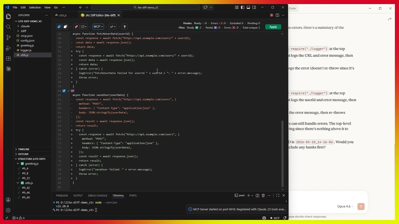 Claude Desktop (Chat) — AI Code Patching via MCP (lite-diff) - YouTube