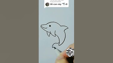 Vẽ Cá Heo Cute Đơn Giản - How To Draw A Dolphin - #draw #cute #shorts