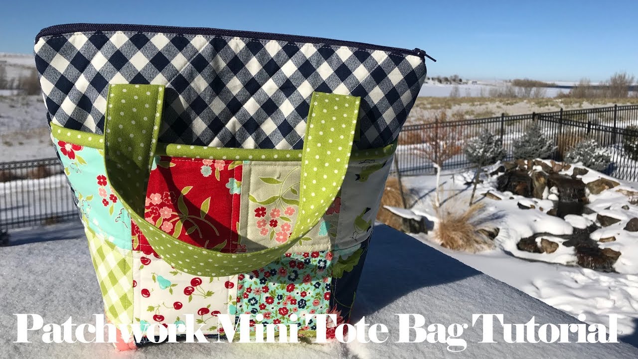 Quilted Patchwork Mini Tote Bag // TUTORIAL!! - YouTube