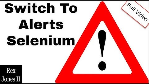 ✔ FV_Switch To Alerts via Selenium | (Video 79)